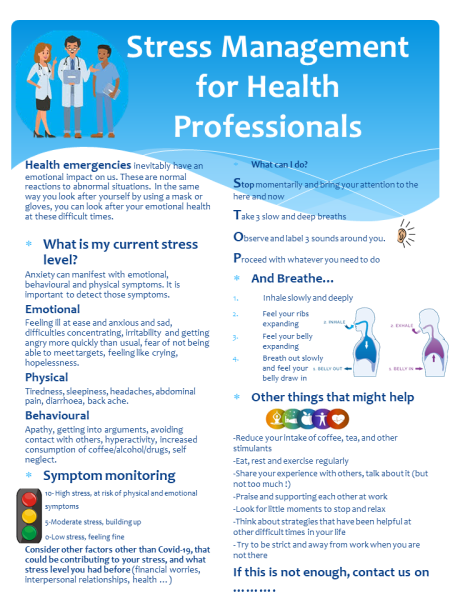 COVID-19: Self-care for Health Professionals